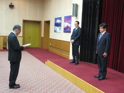 令和7年度静岡県議会正副議長就任式