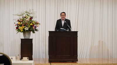 写真:竹内良訓議長（会長）あいさつ