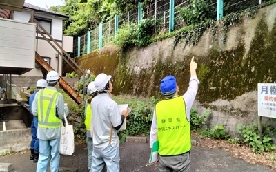 急傾斜地パトロールの様子