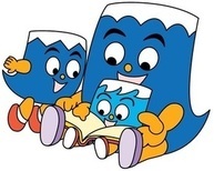 読み聞かせをするふじっぴー