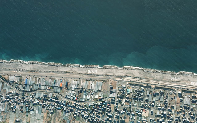 西平松の航空写真