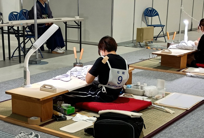 平野選手（技能五輪全国大会）の競技の様子