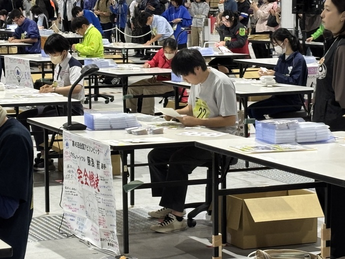 藤波選手（全国アビリンピック）の競技の様子