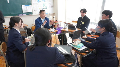 静岡農業高校　2回目の意見交換の様子