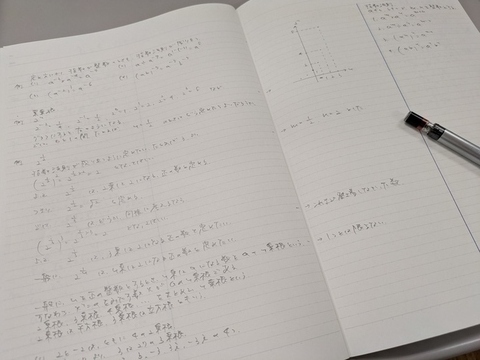 写真：板書計画や発問内容などをまとめています。