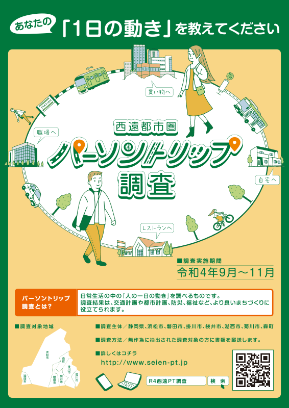 西遠都市圏パーソントリップ調査の広報用ポスター