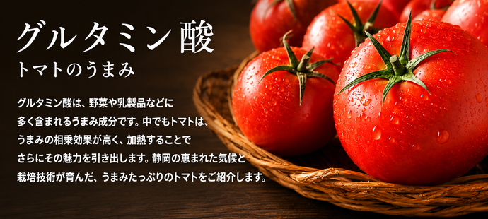 “グルタミン酸” トマトのうまみ~静岡ならではの美味しさを味わう~