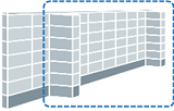 ブロック塀のイメージ図(控え壁)