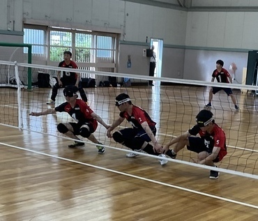 練習中の選手たち