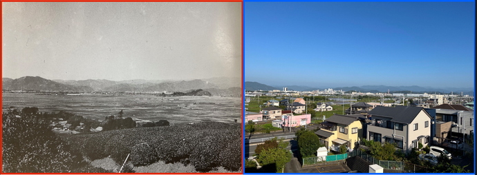 写真：大谷学区の過去と現在の写真比較