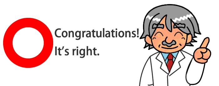 Congraturations!It's right.