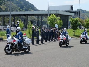 写真：交通機動部隊出発式の様子