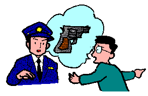 イラスト：拳銃