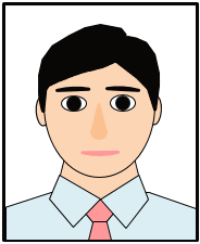 イラスト:男性の顔