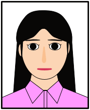 イラスト:女性の顔