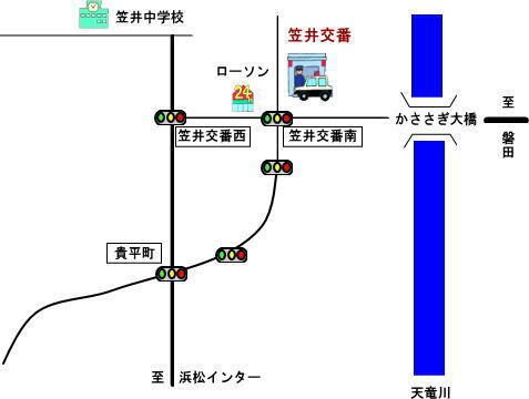 地図：笠井交番