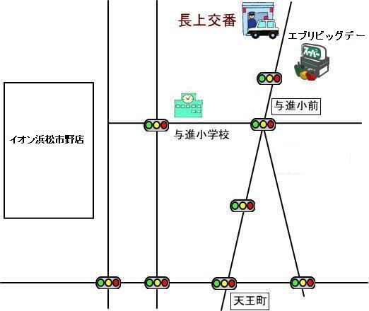 地図：長上交番