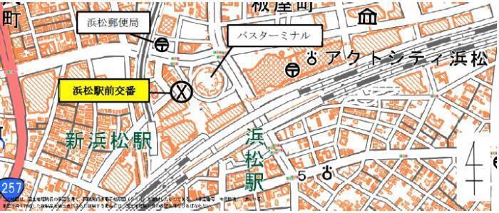 地図：浜松駅前交番アクセスマップ