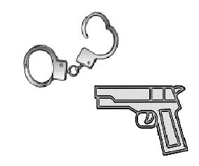 手錠と銃
