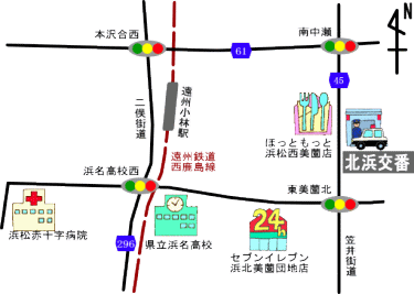 地図：北浜交番