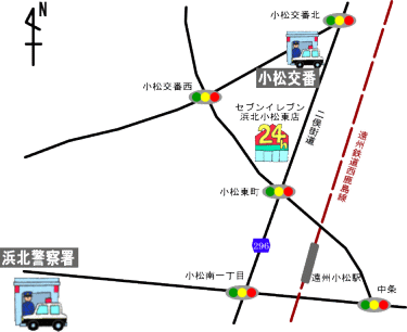 地図：小松交番