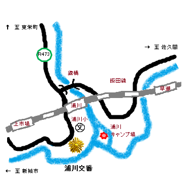 地図：浦川交番