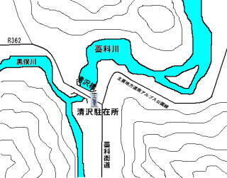 地図：清沢駐在所管内