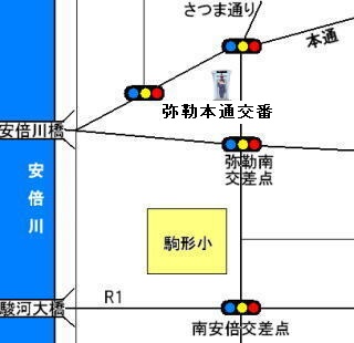 地図：弥勒交番管内