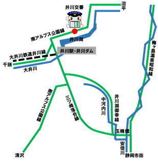 地図：井川交番管内