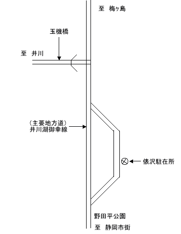 地図：俵沢駐在所管内