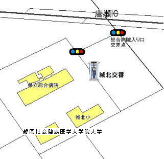 地図：城北交番管内