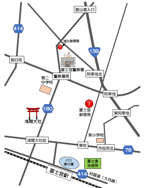 地図：富士宮警察署
