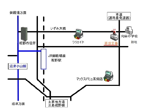 地図：茶畑交番周辺地図