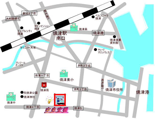 地図：中央交番