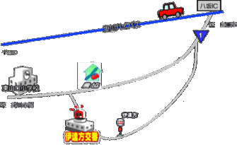 地図：伊達方交番周辺