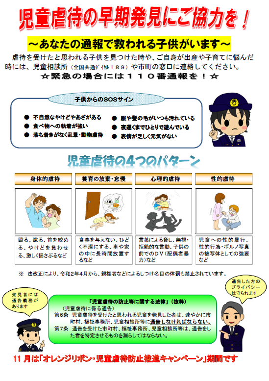 ポスター：児童虐待防止対策の推進
