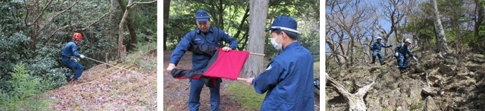 写真：岩岳山山岳遭難救助訓練の実施の様子