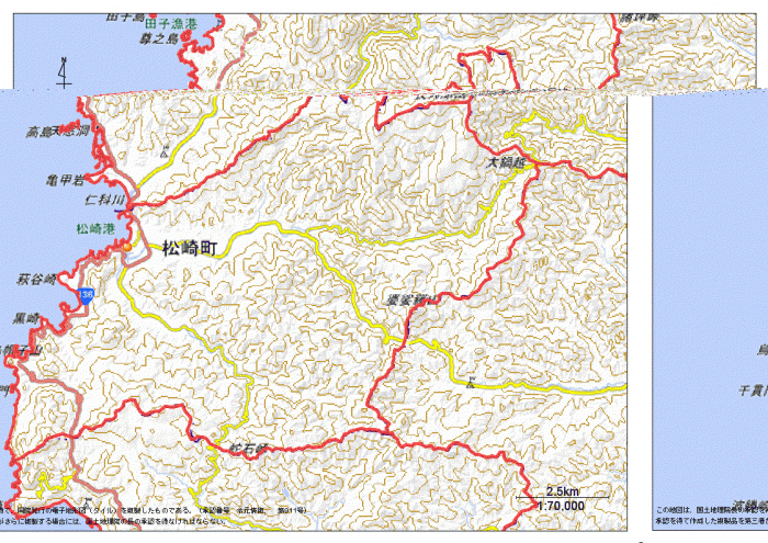 地図：賀茂郡松崎町