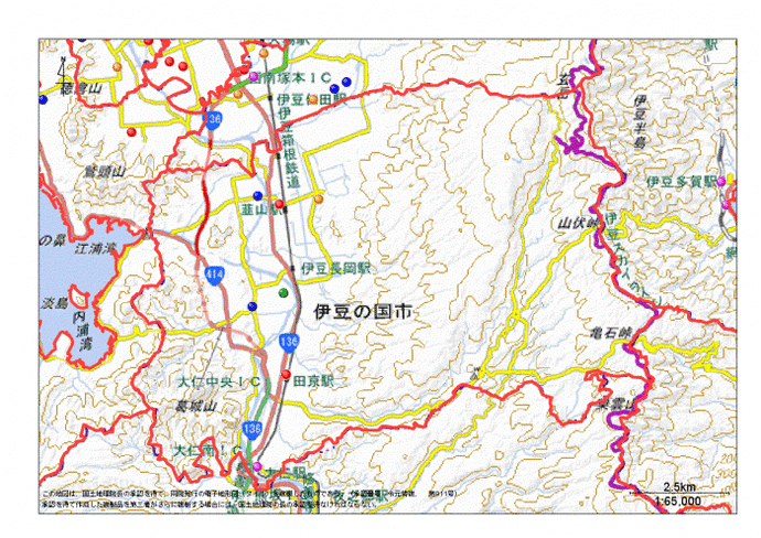 地図：伊豆の国市