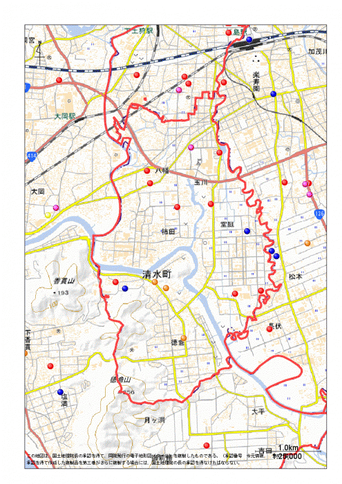 地図：駿東郡清水町