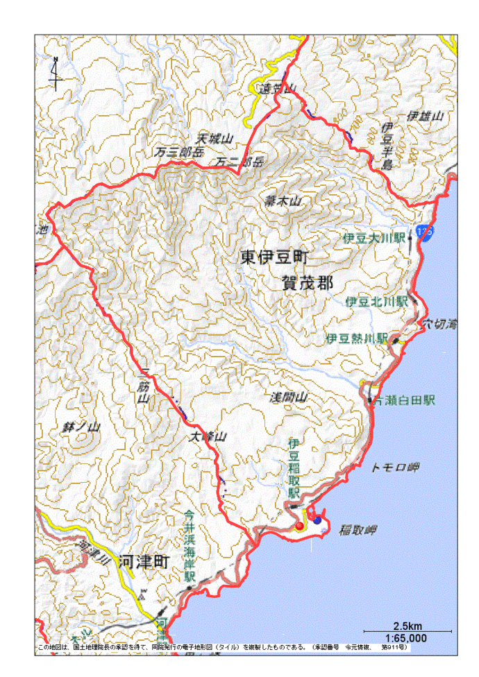 東伊豆町地図