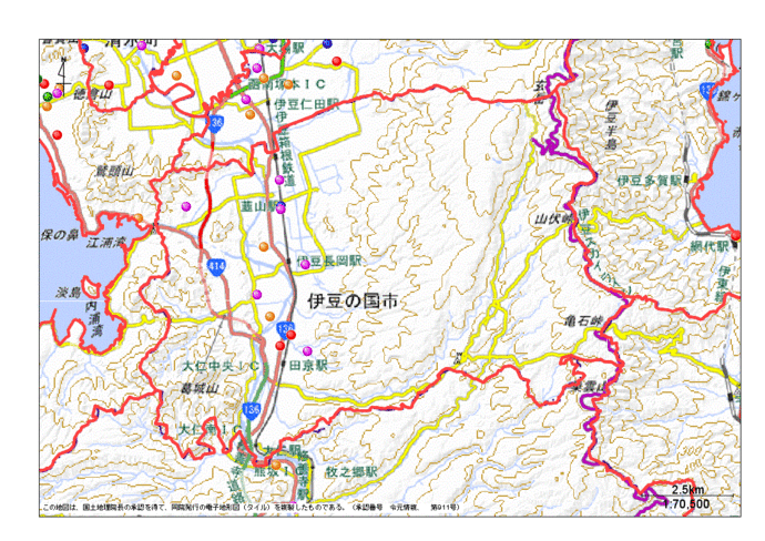 伊豆の国市地図