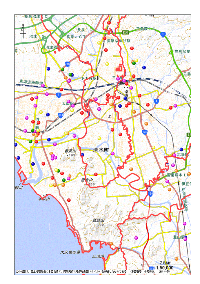 駿東郡清水町地図
