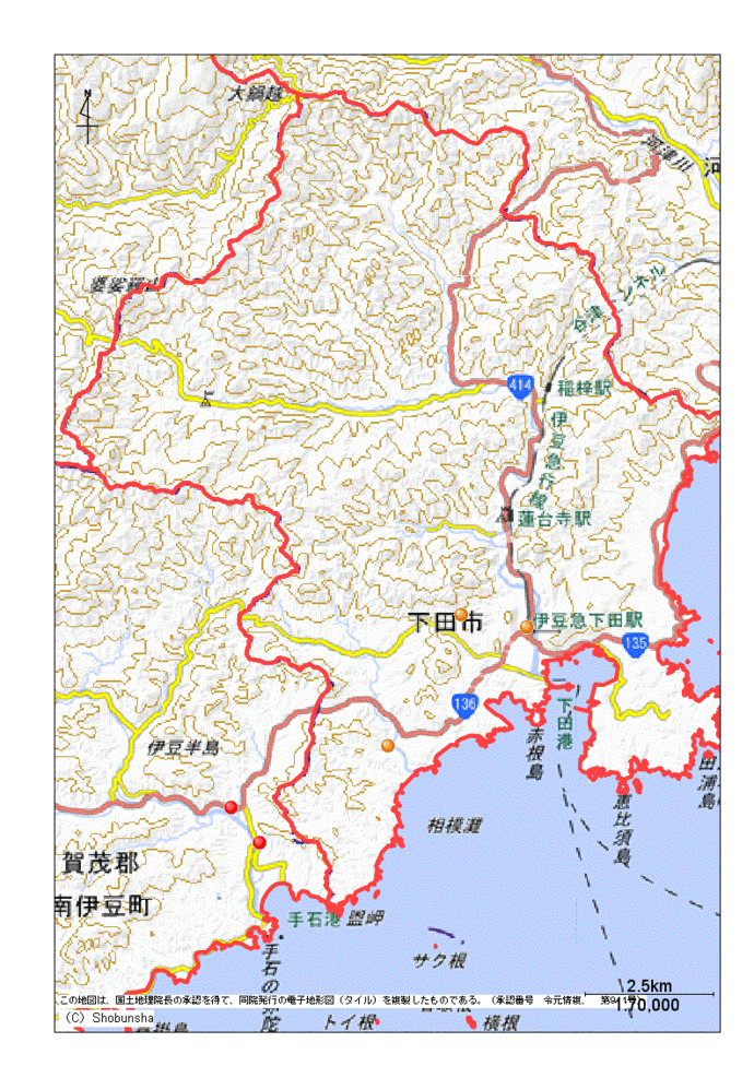 下田市地図