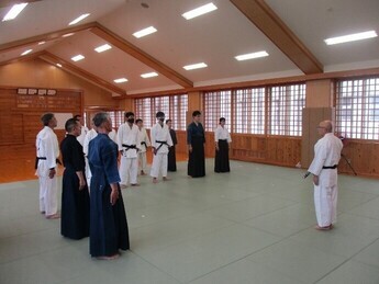 写真：令和5年8月14日　柔道・剣道　夏季訓練を開始