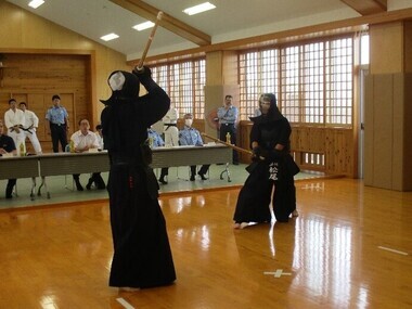 写真：令和5年8月31日　柔道・剣道夏季特別訓練納会を開催