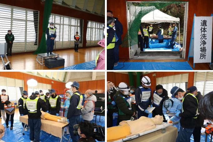 写真：令和5年12月17日　遺体収容所開設運営訓練の実施