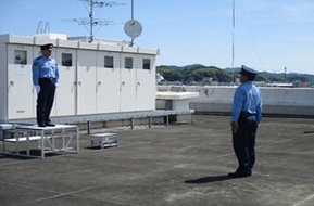 写真：署長による点検を実施