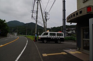 写真：幹線道路・山間部での交通指導取締り