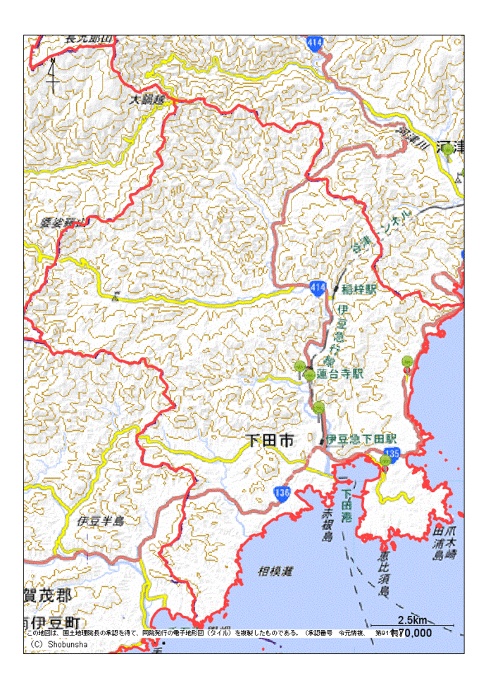 下田地図
